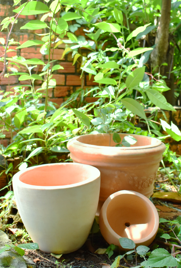 terracotta planters and pots